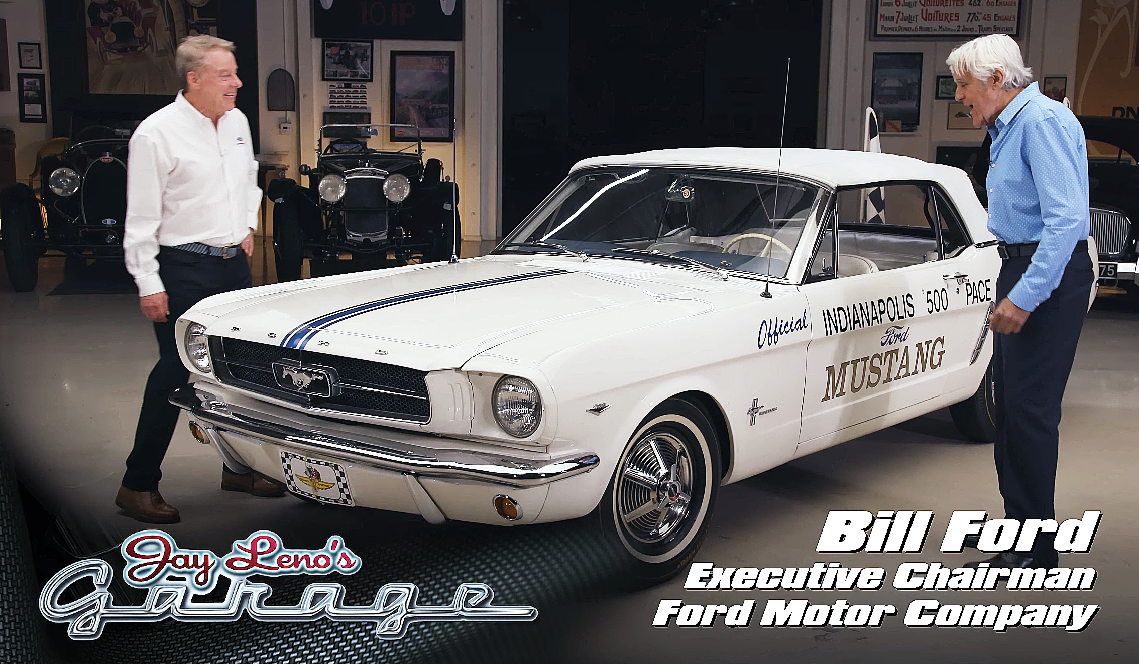 Jay Leno Hijacks Bill Ford's 1964.5 Mustang Indy 500 Official Pace Car